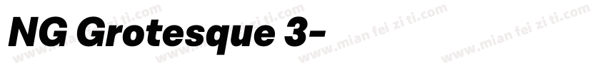 NG Grotesque 3字体转换